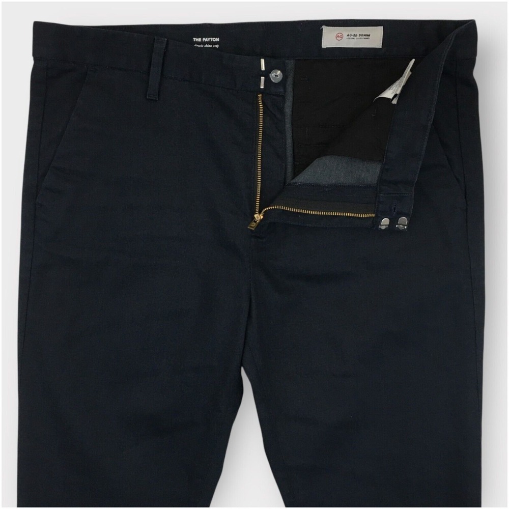 AG Jeans Men The Payton Classic Chino Crop Denim Pants Size 38 Dark Indigo Blue
